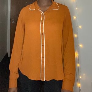 Burnt orange button down shirt